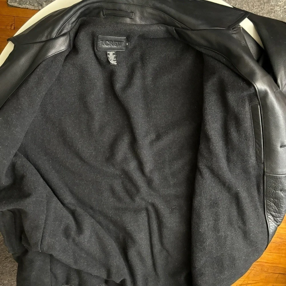 J. Crew Vintage Men’s Heavyweight Leather Jacket Black Size Medium